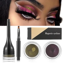 4 цвета Золотой Фиолетовый стойкая Водонепроницаемая Магнитная подводка Подводка для глаз прочная водостойкая гелевая подводка для глаз Косметика