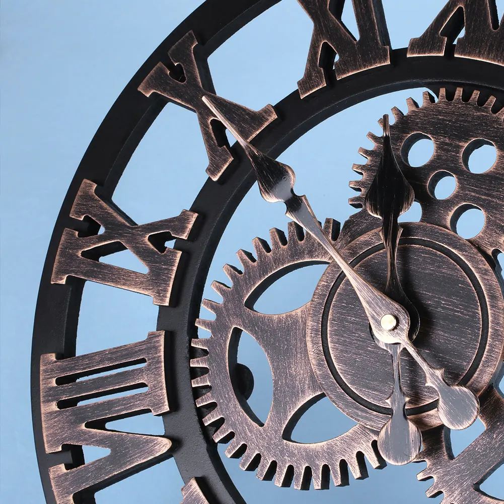 Wall Clock Hollowed-Out Wall Bell European Wooden Home Decoration Decor Decorative Watches