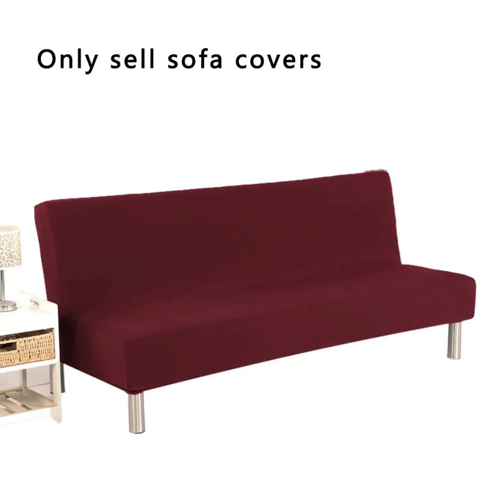 

Simple Modern Soft Washable Full-wrapped Armless Folding Sofa Bed Universal Cover Sofa Cushion Cover