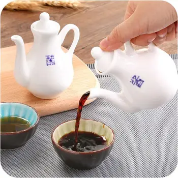 

Ceramic Soy Sauce Bottle Vinegar Pot Oil Pot Hotel Restaurant Creative Sharp Mouth Seasoning Bottle Seasoning Jar Oil Bottle