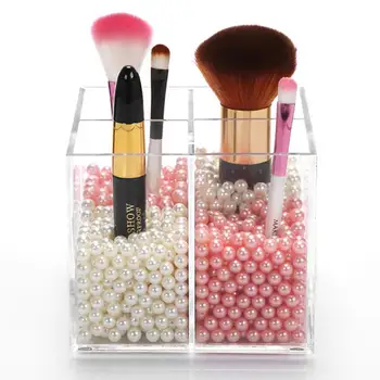 

Makeup Brush Pen Cosmetic Storage Box Case Make Up Organizer Display Holder