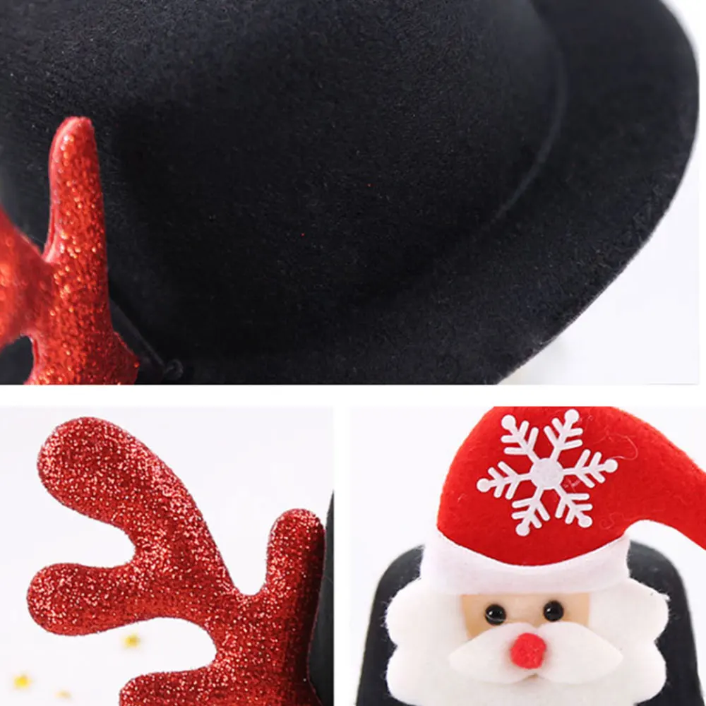 Милая Рождественская шляпа для собак на Хэллоуин, Рождественское украшение для волос, регулируемые рога, чехлы для стульев мистер и миссис Санта забавные головные уборы, наряды, аксессуары для домашних животных