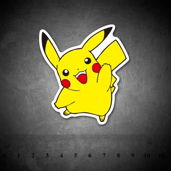 

Cartoon Anime Cute Pikachu Stickers for Laptop Home Decor Car Styling Decal Fridge Doodle Waterproof Phone Kids Sticker