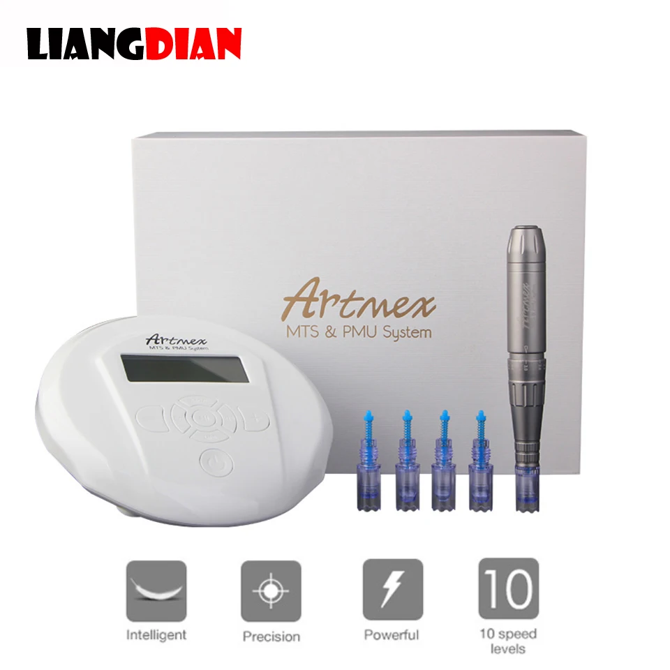 

Artmex V6 Electric Auto Micro Derma Therapy Makeup Mosaic Tattoo Machine Rotary Pen Eye Brow Lip MTS PMU System Microblading