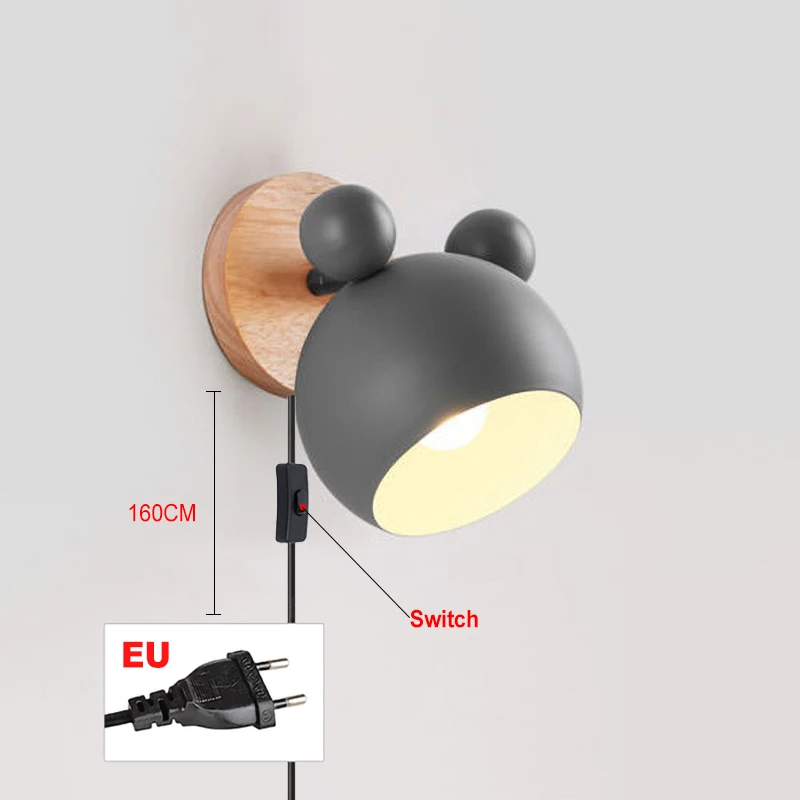 북유럽 E27 LED 벽 램프 갓 sconces 조명 실내 조명 홈 장식 머리맡 침실 거실 주방