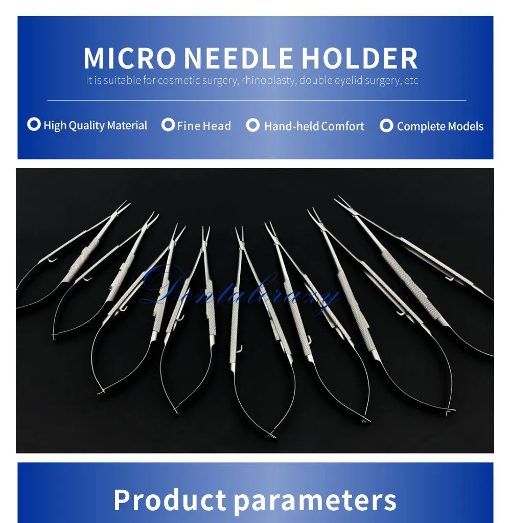 12.5-18cm com os Suportes da Agulha de Castroviejo do Fechamento Instrumentos Cirúrgicos Oftálmicos Oftalmológicos 1 castroviejo do fechamento instrumentos cirúrgicos oftálmicos oftalmológicos