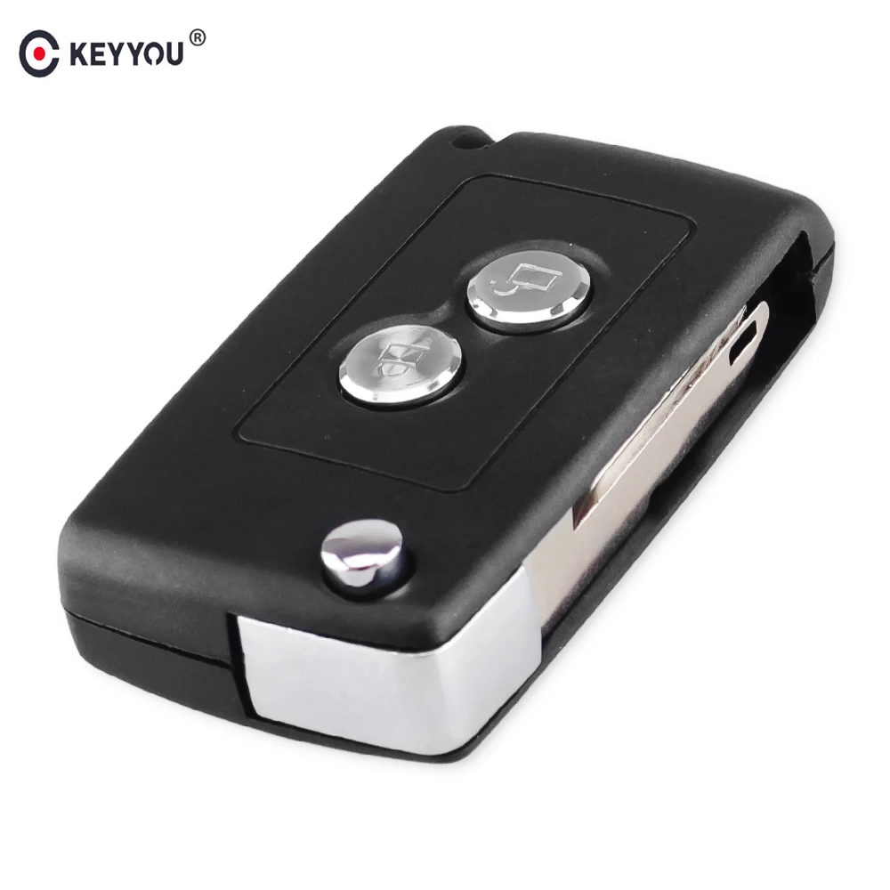 KEYYOU модифицированный ключ для Citroen C1 C2 C3 Peugeot 107 207 307 407 D05 2 кнопки складной Filp чехол