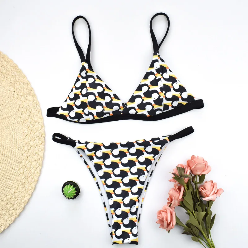 Print Sexy Bikinis Set Swimwear Women Swimsuit Push Up Biquini Feminino Micro Bikini 2020 Mini Bathing Suit Low Waist Beachwear