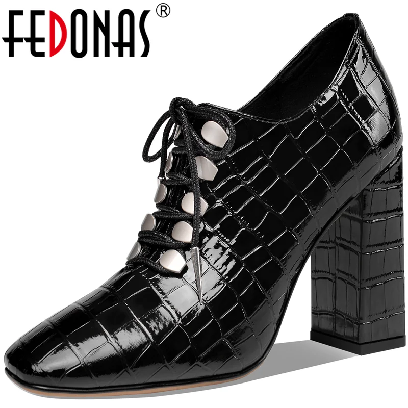 Женские туфли с острым носком FEDONAS модные элегантные лодочки на высоком каблуке