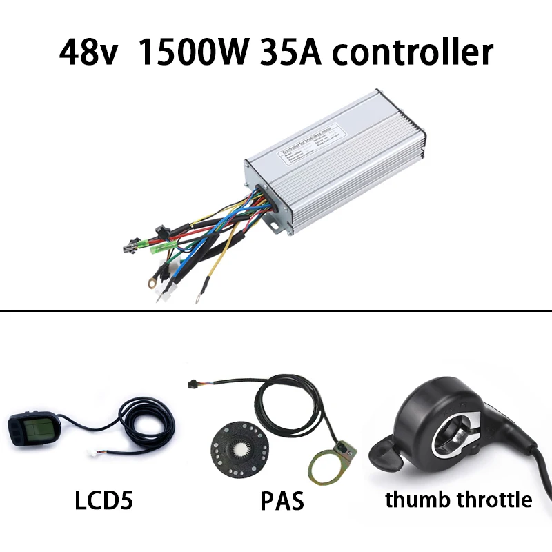 36v-48 250 Вт/350 Вт/500 Вт/750 Вт/1000 Вт/1500 Вт Электрический велосипед конверсионный комплект контроллер с LCD5 LCD3 и цветной дисплей LCD8s - Цвет: KT35A  LCD5