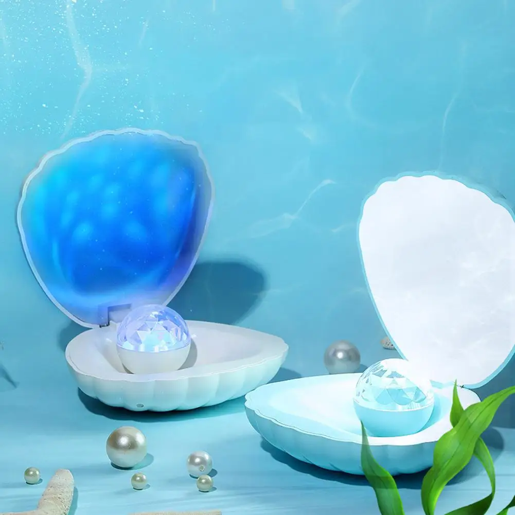 

GloryStar Shell Shape Projection Lamp Household Colorful Ambient Lighting USB Charge Night Light