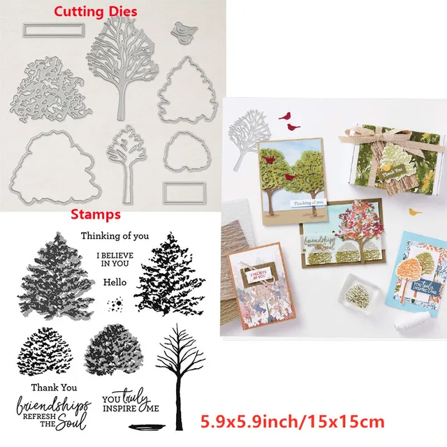 Cooking Tools Flowers  Trees Stars Cats Sending Hugs Transparent Clear Stamps And Dies for DIY Scrapbooking Craft Cards 2021 New 16