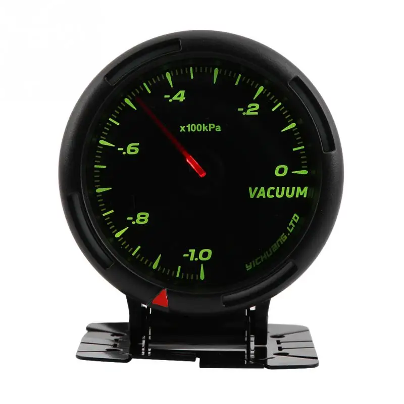 

12V 64 Color LED Backlight Vacuum Meter Gauge 100KPa with Sensor for Auto Racer Car 0~100KPa Boost Gauges New