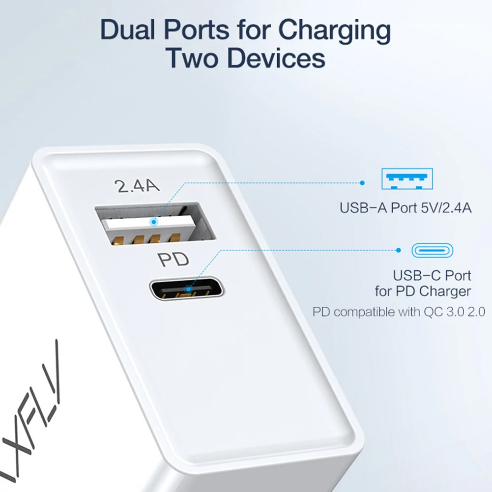 Новое поступление Путешествия 5V 2.4A сдвоенный USB A/C быстрой зарядки стены Зарядное устройство адаптер