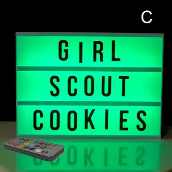 

The Mini Color-Changing Lightbox with Letters Numbers Symbols LED Changeable Sign USB Powered for Indoor Outdoor @LS
