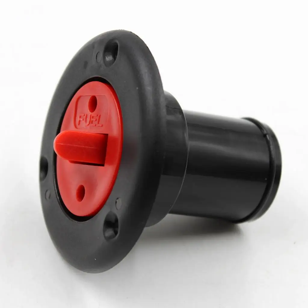 Black Fuel Deck Filler W/ Cap For 1 1/2” Socket Boat Caravan Tank Deck Fill