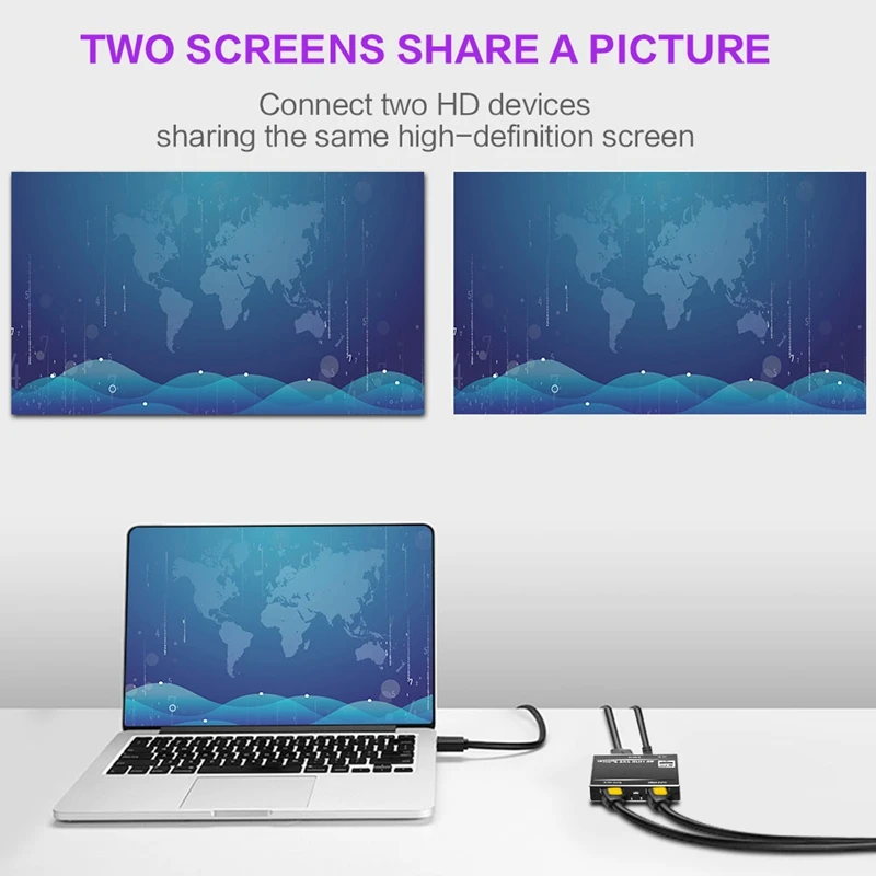 1 в 2 Выход HDMI разделитель ter 4K HDCP 2,2 1080P видео HDMI переключатель усилитель раздельный США штекер