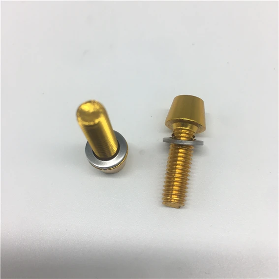 2pcs Gold Fouriers 2 шт. велосипедный держатель для бутылки с водой стойки винты алюминиевый сплав винты для велосипеда кронштейн чайник - Цвет: 2pcs Gold