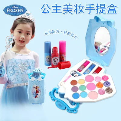 

[Genuine Authorized] Children Cosmetics Princess Makeup Frozen Box Set Safe Non-toxic GIRL'S Toy