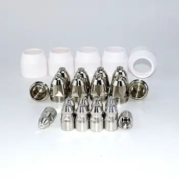 

25pcs P80 Plasma Cutting Torch Consumable Cutting CNC 60A 80A 100A P80 Plasma Torch Shield Cup Tip Electrode Nozzle