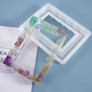 

Resin Crystal Epoxy Mold Rectangular Photo Frame Decorations Casting Silicone Mould DIY Crafts Ornaments Making Tools