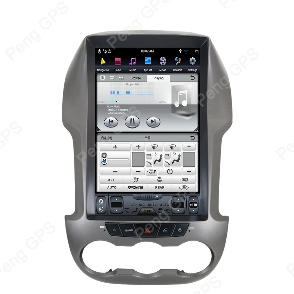 Perfect 12.1" 6 Core Android 8.1 Car GPS Navigation DVD Player for Ford Ranger/F250 2011-2016 Car Radio 4K Tesla Style 1092*1080 Unit 3