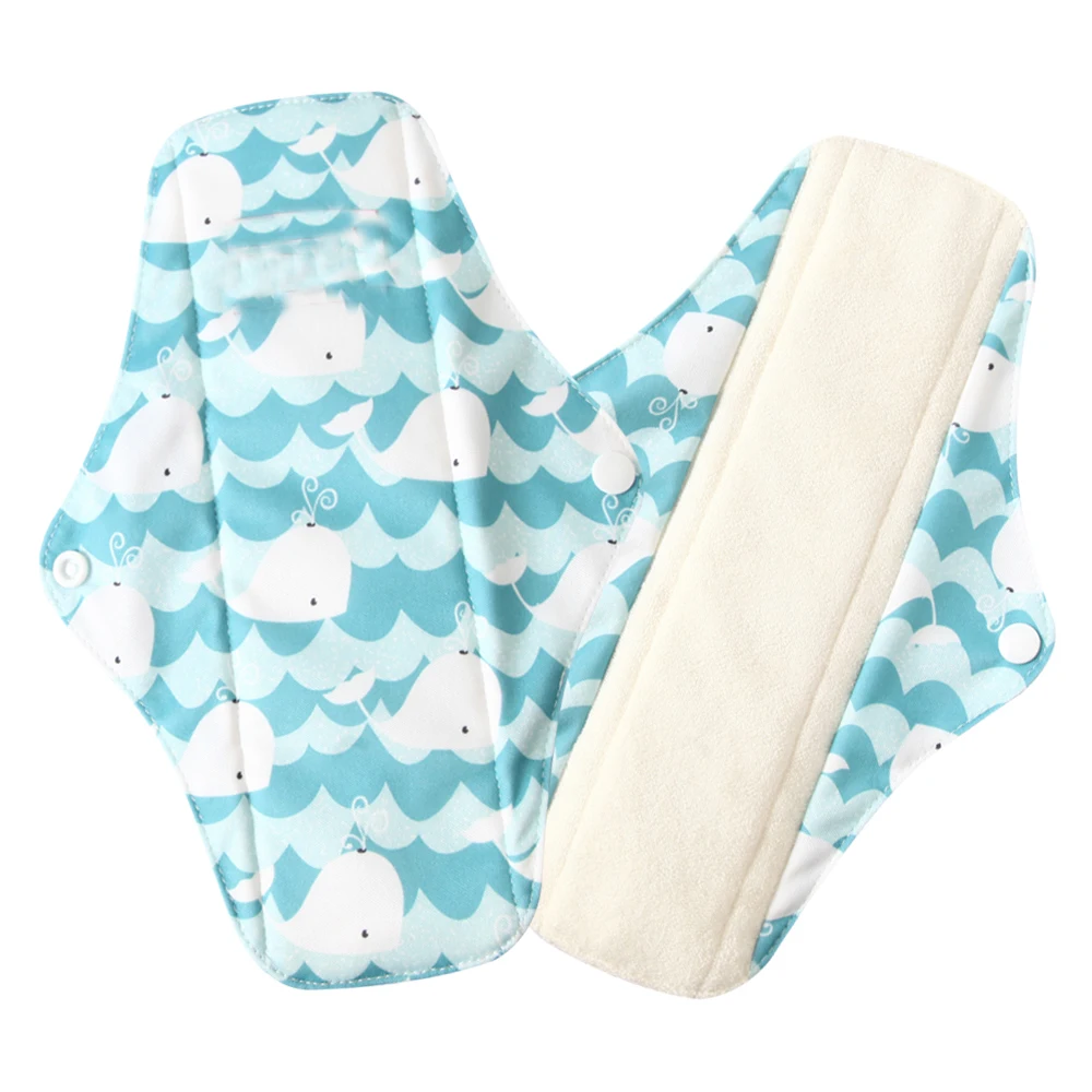 Многоразовые женские тканевые прокладки с бамбуковой внутренней органической хлопковой дневной ночной менструальной прокладкой моющиеся герметичные женские гигиенические прокладки - Цвет: WSD42