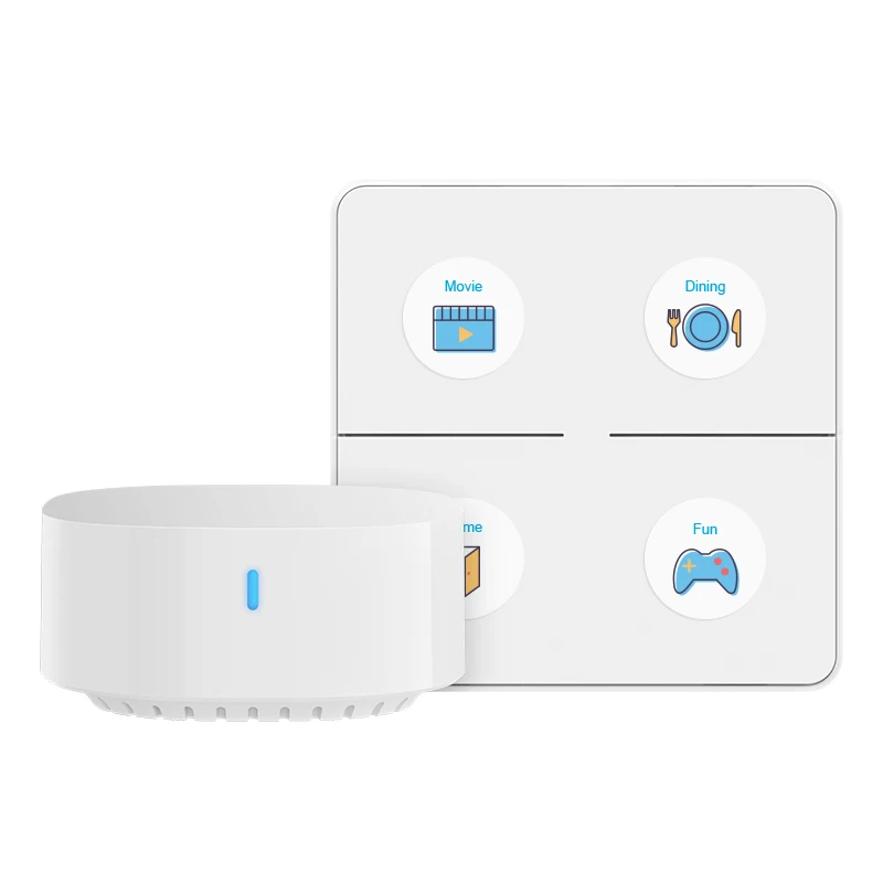 BroadLink Wireless Smart Scene Controller Smart Life Remote Control Button Light Switch 4 Gang Switch Panel Button Kit