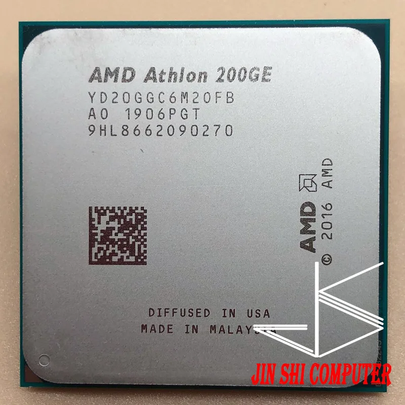 Процессор AMD Athlon 200GE X2 3 2 ГГц двухъядерный четырехпоточный процессор YD200GC6M2OFB разъем AM4 без