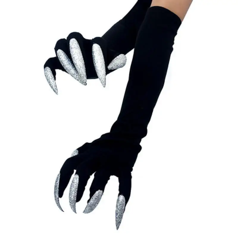 Cool Halloween gloves long section ghost claw dress up gloves