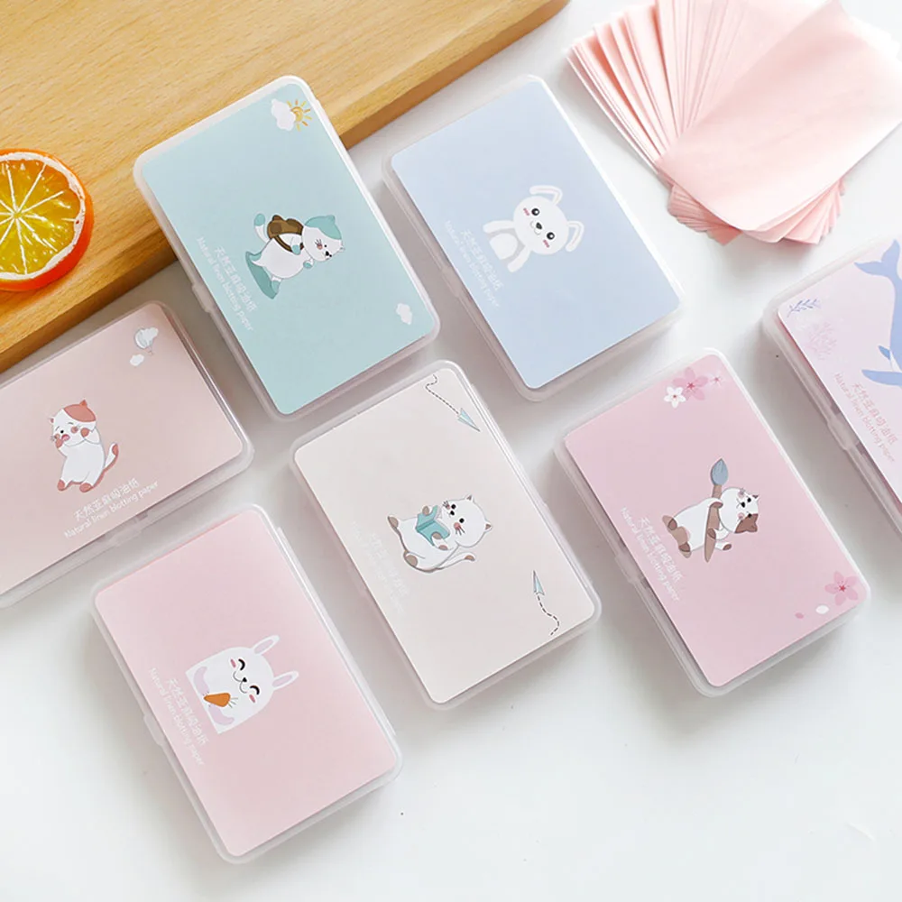 150 шт./кор. маслопоглощающая бумага Kawaii милый макияж очищающая лицо увлажняющая