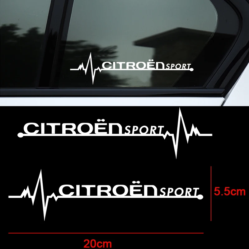 Car styling 2Pcs/Lot Car Reflective PVC Decor waterproof Side Window Sticker For Citroen C2 C3 C4 C5 berlingo Quatre Saxo Xsara