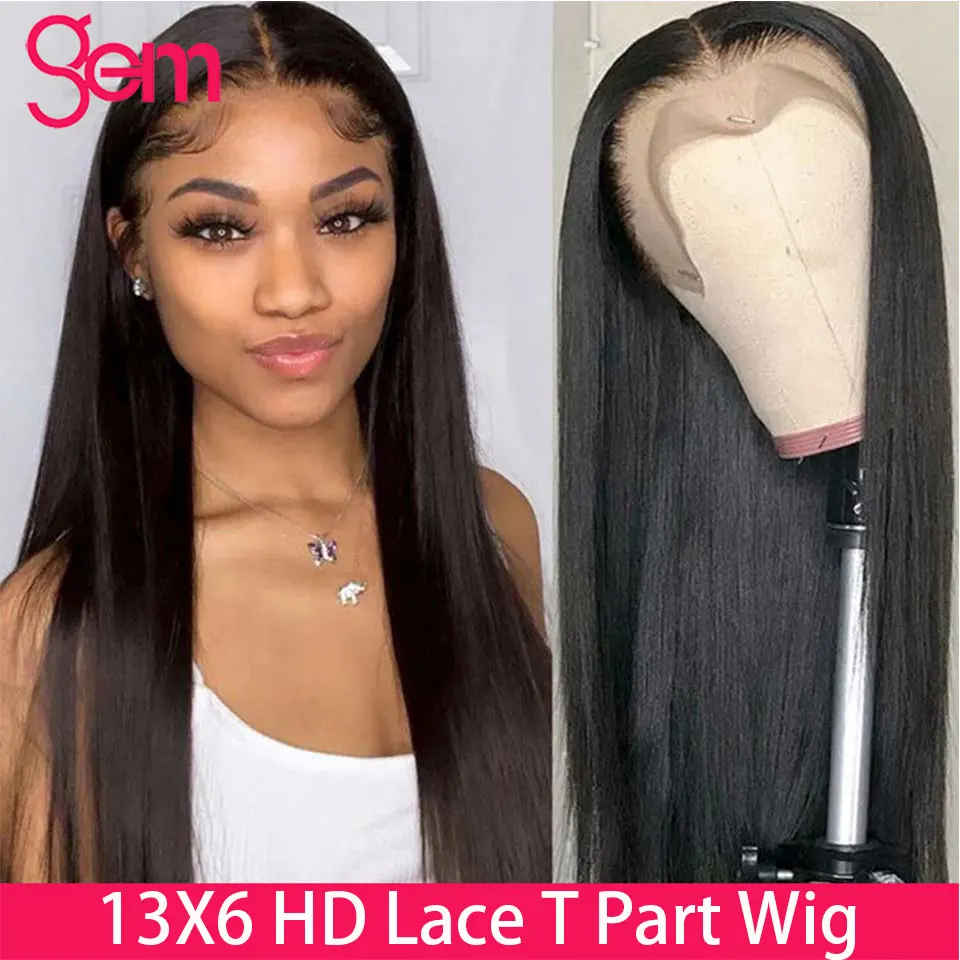 

HD Lace Frontal Wig 30 Inch 4x4 Closure Wig GEM Remy Brazilian Straight Wig Transparent 13x6 Straight Lace Front Human Hair Wigs