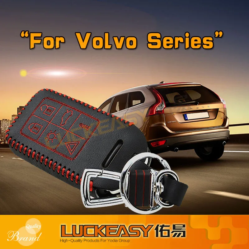 Кожанный чехол для volvo S80L S60L V40 S60 V60 XC60 S80 2013 крышка ключа автомобиля чехол с отделением для карт, 6 кнопок, key2a