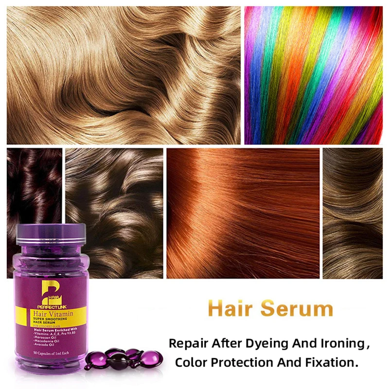 vitamina, restaura o cabelo macio, 50 peças