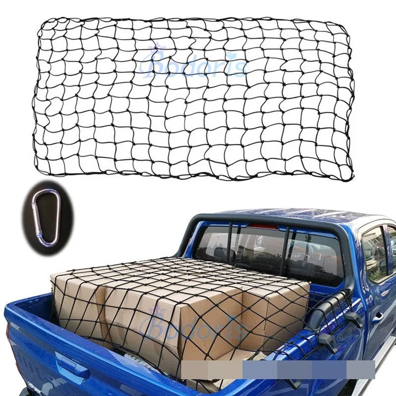 

For Toyota Hilux Vigo Revo 2012 2013 2014 2015 2016 2017 Pick-up Rear Trunk Luggage Nets Cargo Elastic Mesh Organizer Accessory