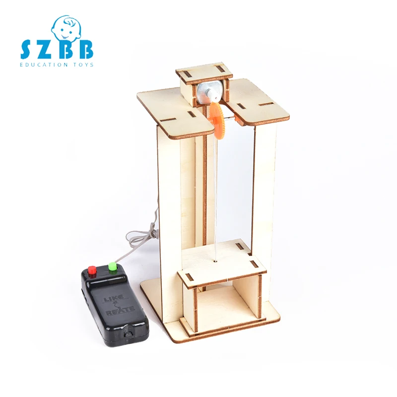 

SZ STEAM DIY kids Science Experiment Electric Science Model Kits physics technology toys Wooden Elevator STEM Educational toys