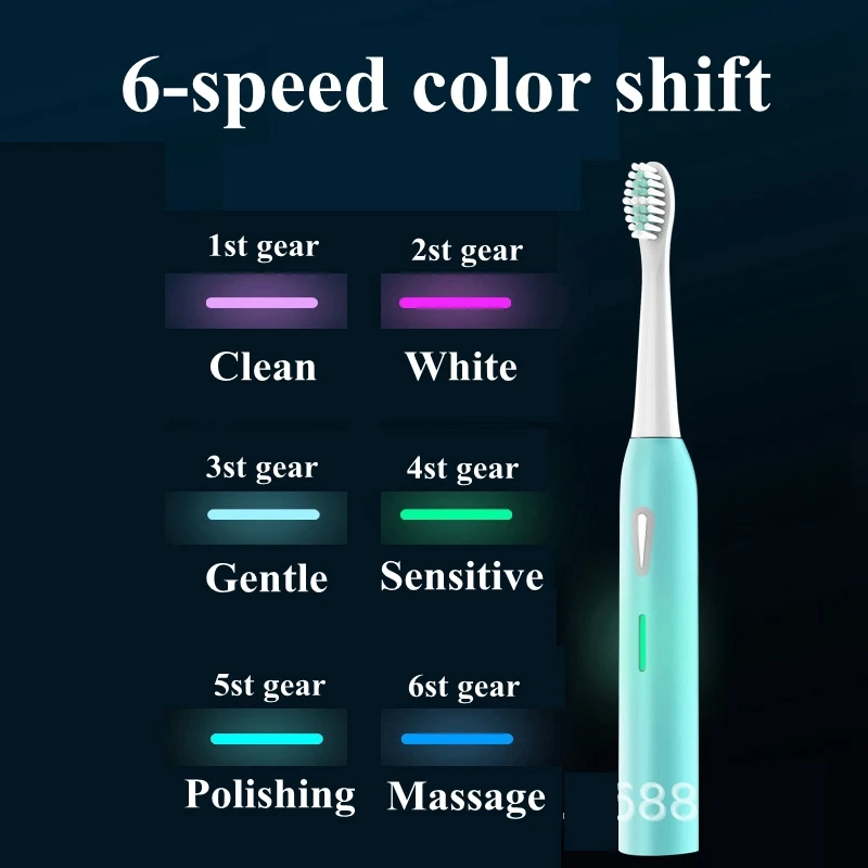 Electric Toothbrush Sonic Vibrator USB Rechargeable Waterproof Ultrasonic Tooth brush adult Teeth Whitening  best gift