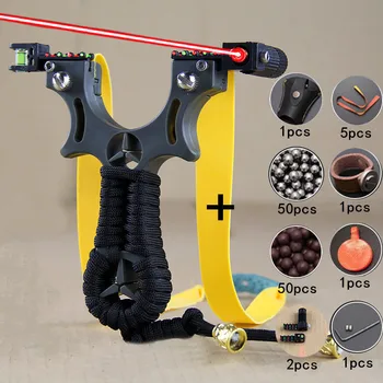

Laser Aiming Slingshot Equipped With Level Instrument For Outdoor Sports Hunting Using High Power Slingshot Catapult