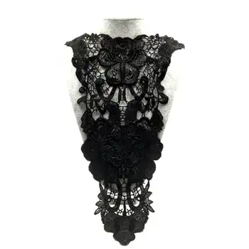 

collar polyester naked silk leather embroidery collar three-dimensional hollowed-out embroidered brooch false collar
