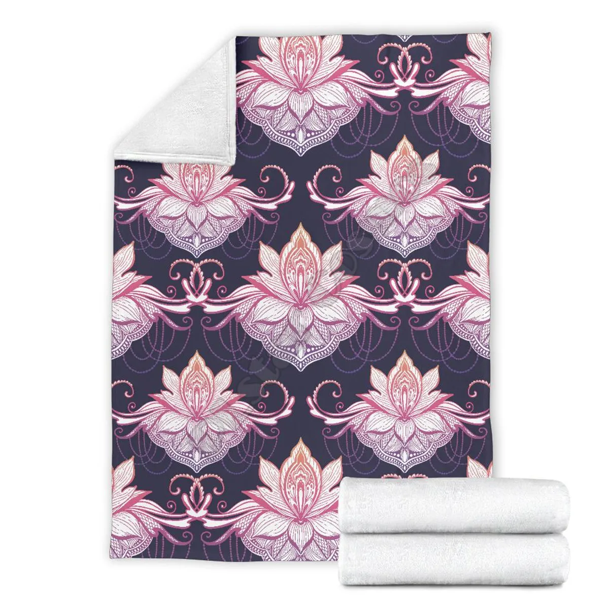

Ombre Lotus Eclipse 3d printed fleece blanket Beds Hiking Picnic Thick Quilt Fashionable Bedspread Sherpa Throw Blanket