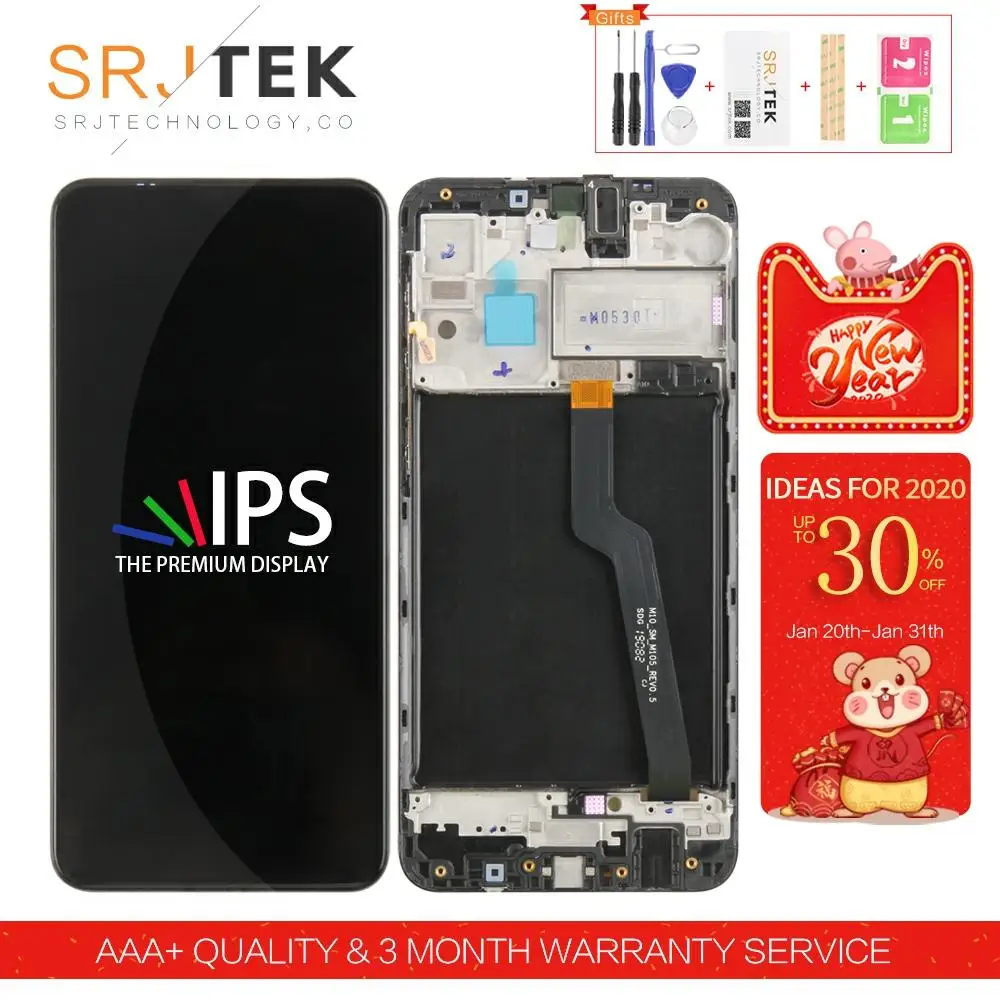 Cena IPS do Samsung A10 wyświetlacz A105 ekran dotykowy Digitizer czujnik szklany montaż do Samsung A10s LCD A107 do Galaxy M10 M105 LCD