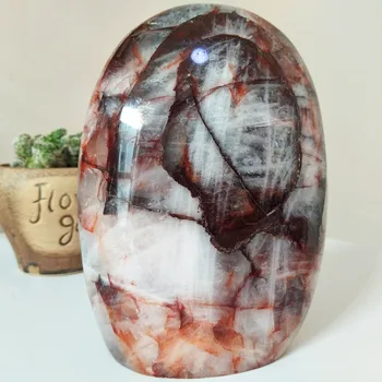 

Natural stone red hematoid quartz crystal display home decoration stone color romantic Multi-inclusions Crystal