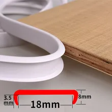 

1M Self Adhesive pvc edge banding strip sealing tape 18mm U-shaped veneer sheets for Furniture Cabinet Desk Edge Guard protector