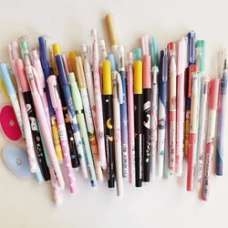 Ensemble de stylos à Gel effaçable, 20 pièces/lot, stylos de dessin animé pour filles, poignée lavable, stylo magique effaçable, recharges bleues, outils d'écriture de bureau et d'école 