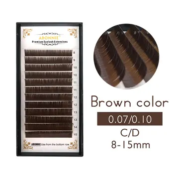 

Abonnie Brown Eyelash Extension 12 rows C D 007 010 Individual Extension Makeup Self-Making Fans Volume Lashes