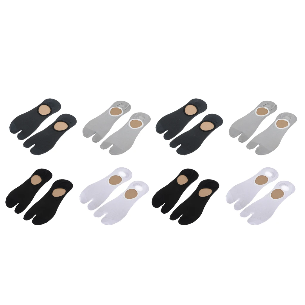 8 Pair Male Elastic Cotton Split 2 Toe Socks Antiskid Japanese Tabi Socks