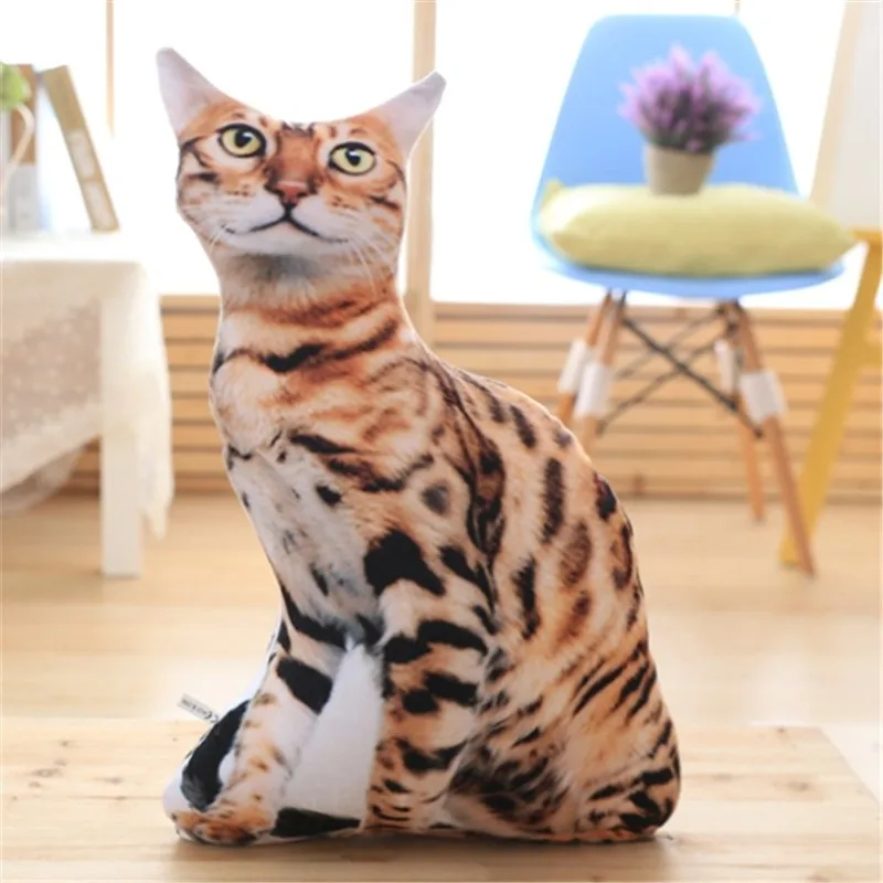 Имитация плюша кошачьи подушки мягкие куклы игрушечное животное подушка диван кровать Декор чудесные плюшевые игрушки для детей Kawaii милые