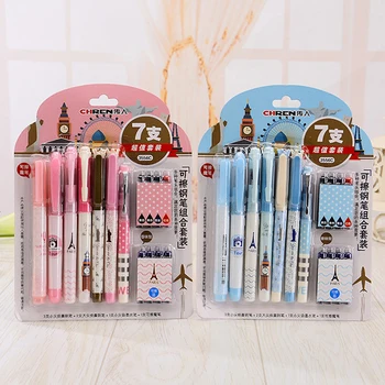 

Stationary Set Erasable Pen Calligraphy Exchange Ink Office School Supplies Stationery Student Gifts Exquisite Eras Ablepen