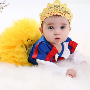 

Snow White Baby Girl Dresses Tutu Romper Dress Princess Cosplay Party Baby Clothing Sets Newborn Baby Girl Clothes vestidos bebe